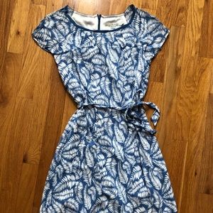 Boden size 4L floral blue dress
